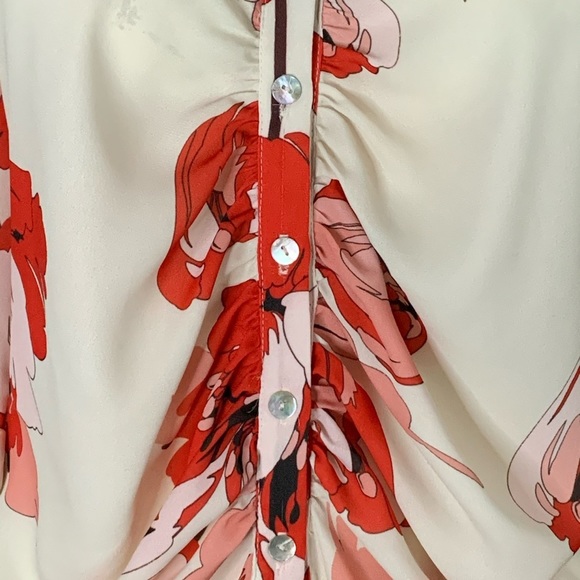 Sweet Pea for New York & Compay by Stacy Frati floral sheer tunic top Medium - Picture 3 of 10